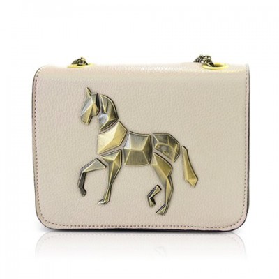 Fashion Women's Crossbody Bag With Horse Pattern and Chains Design